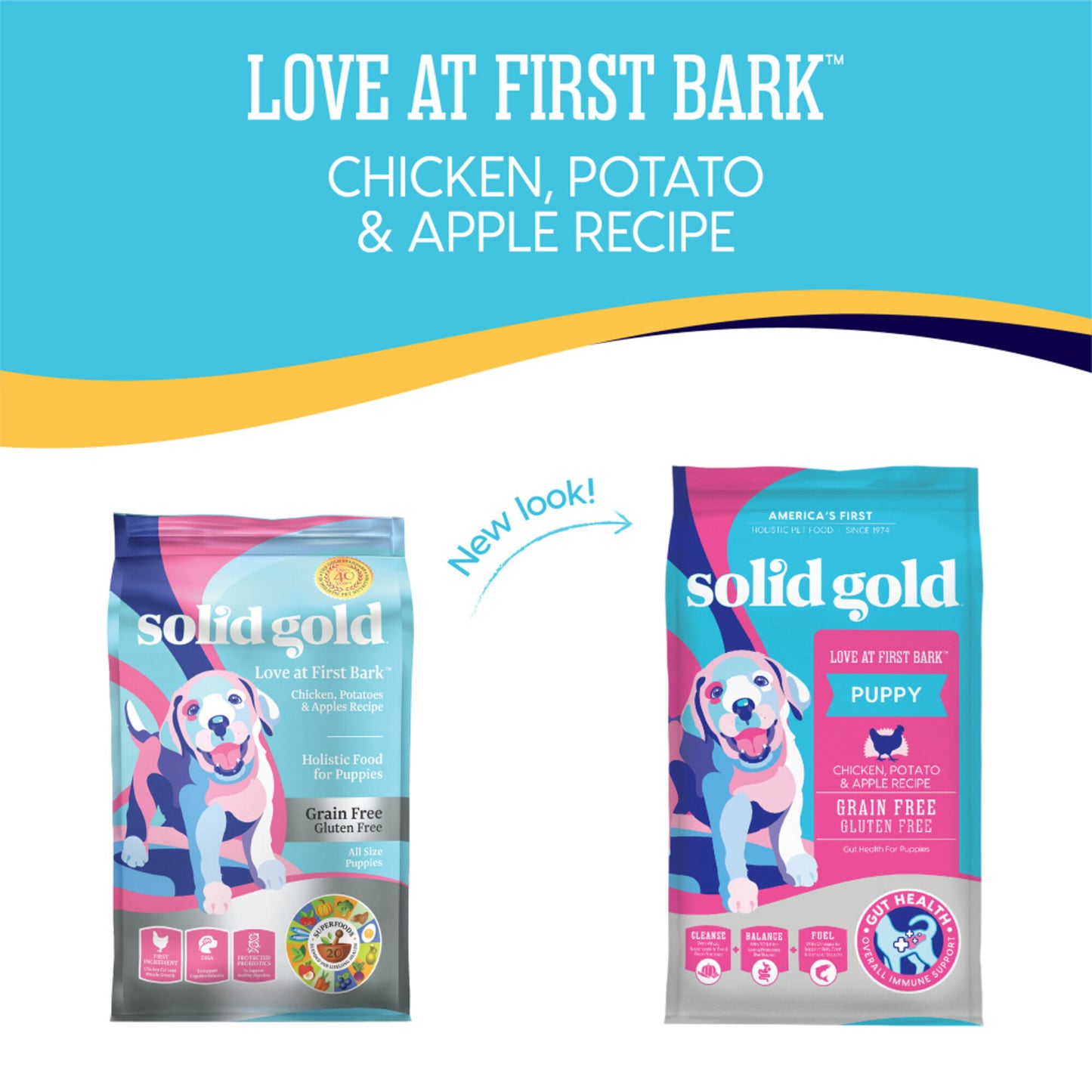 Solid Gold Love at First Bark Grain Free Puppy Recipe with Chicken, Potato, & Apples Dry Dog Food