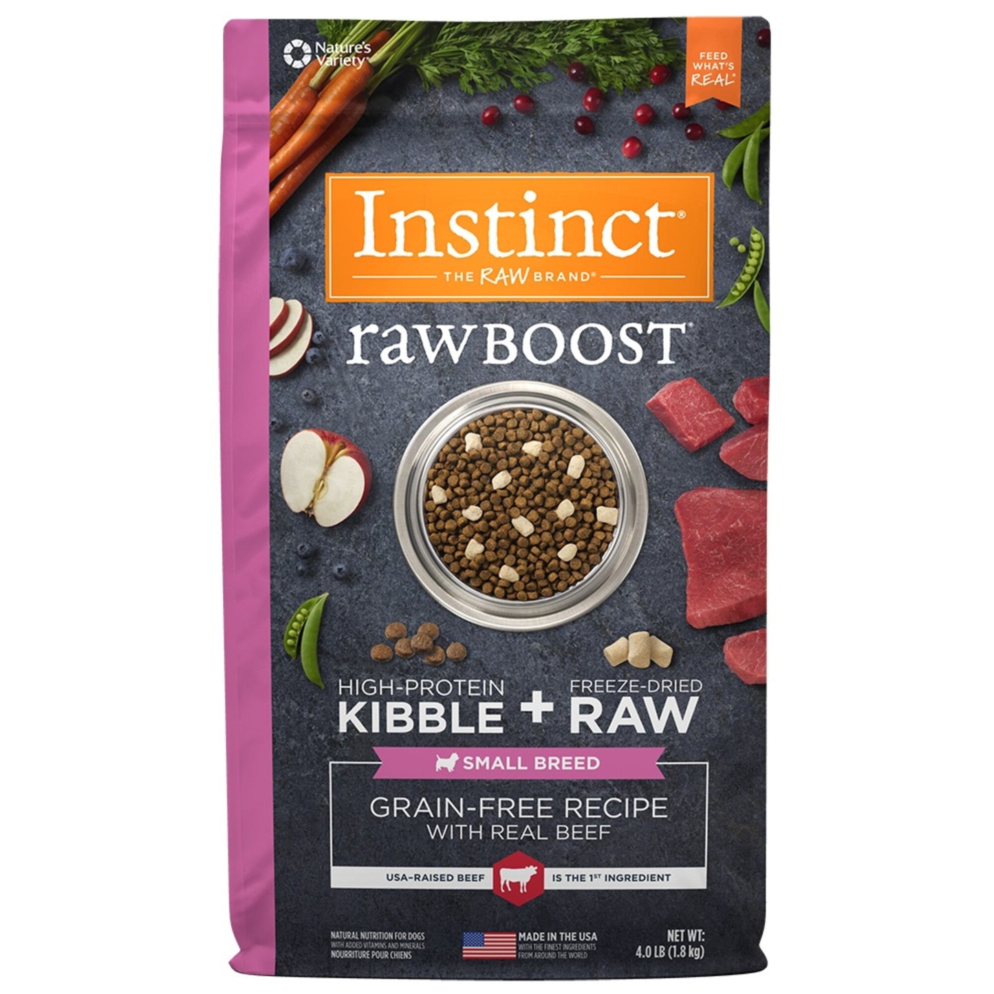 Instinct Grain Free Raw Boost Small Breed Recipe with Real Beef Dry Dog Food