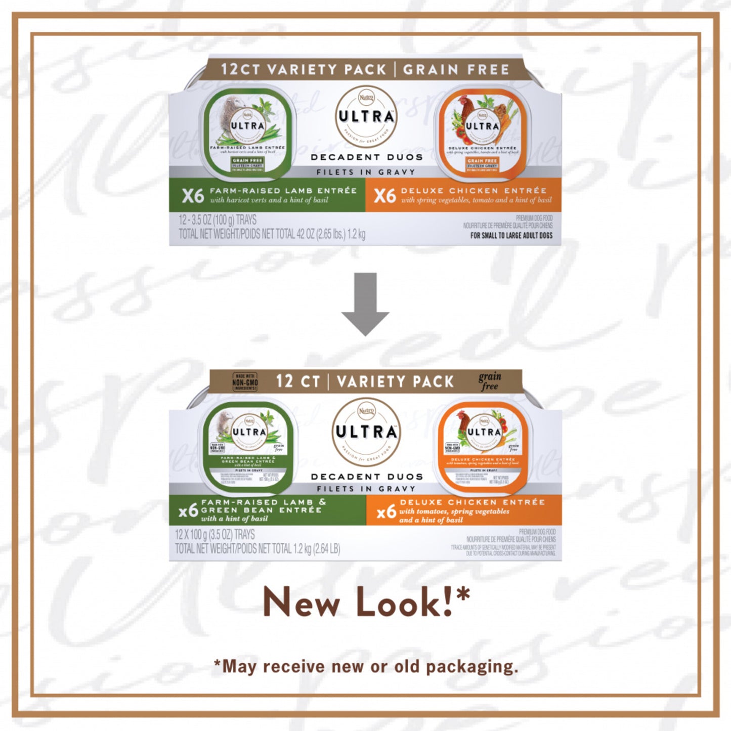 NUTRO ULTRA Grain Free Decadent Duos Variety Pack Filets in Gravy Wet Dog Food