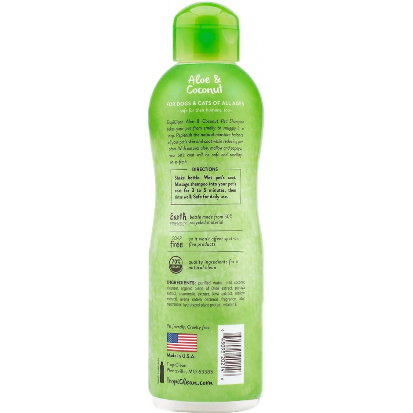 Tropiclean Aloe Vera Deodorizing Pet Shampoo