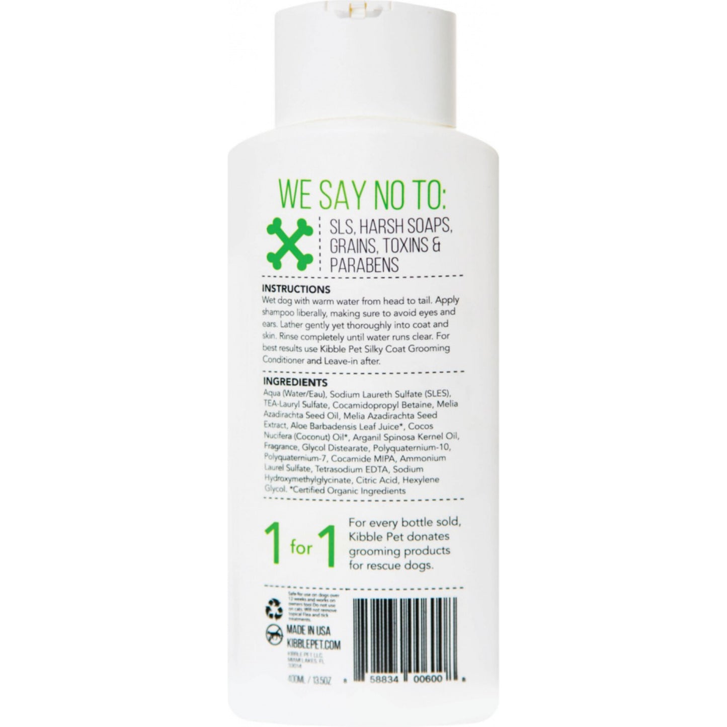 Kibble Pet Silky Coat Grooming Shampoo Aloe Vera Honey