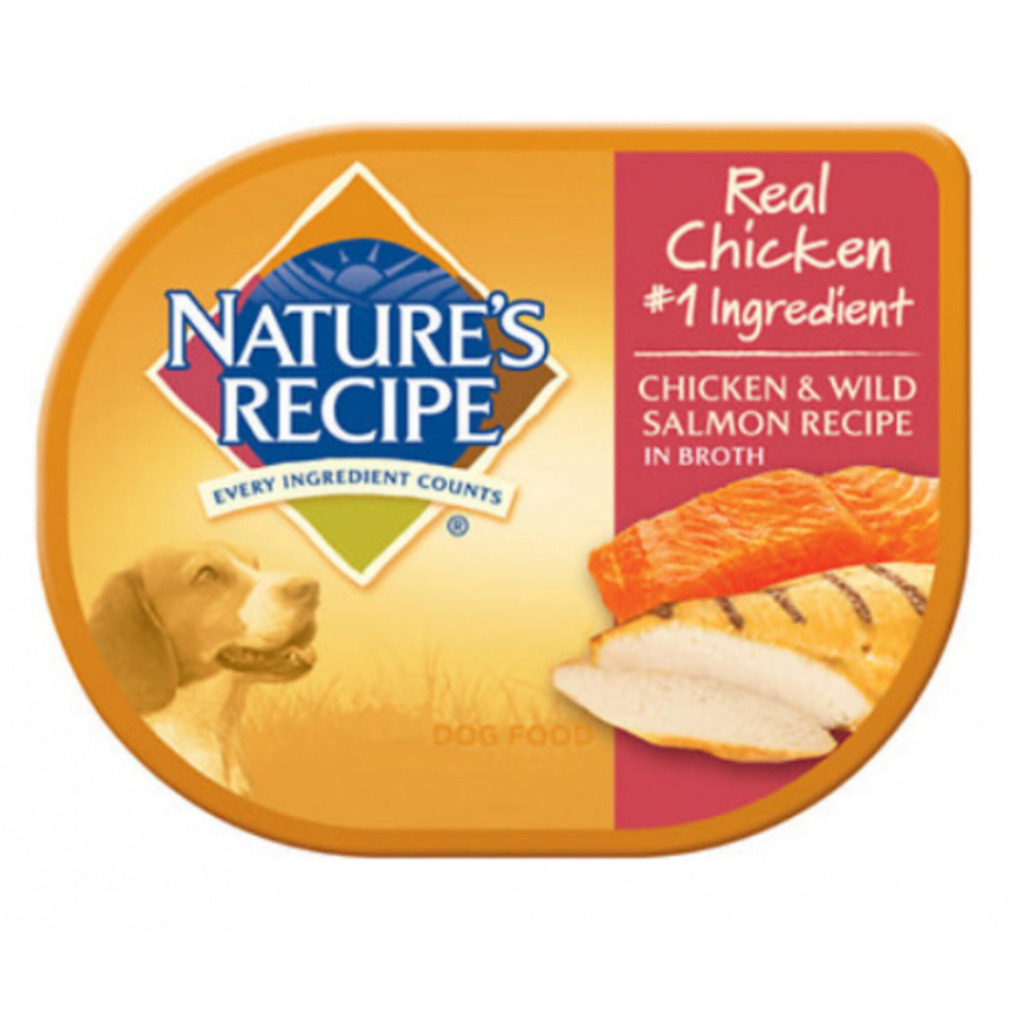 Nature's Recipe Chicken and Wild Salmon Recipe in Broth Wet Dog Food