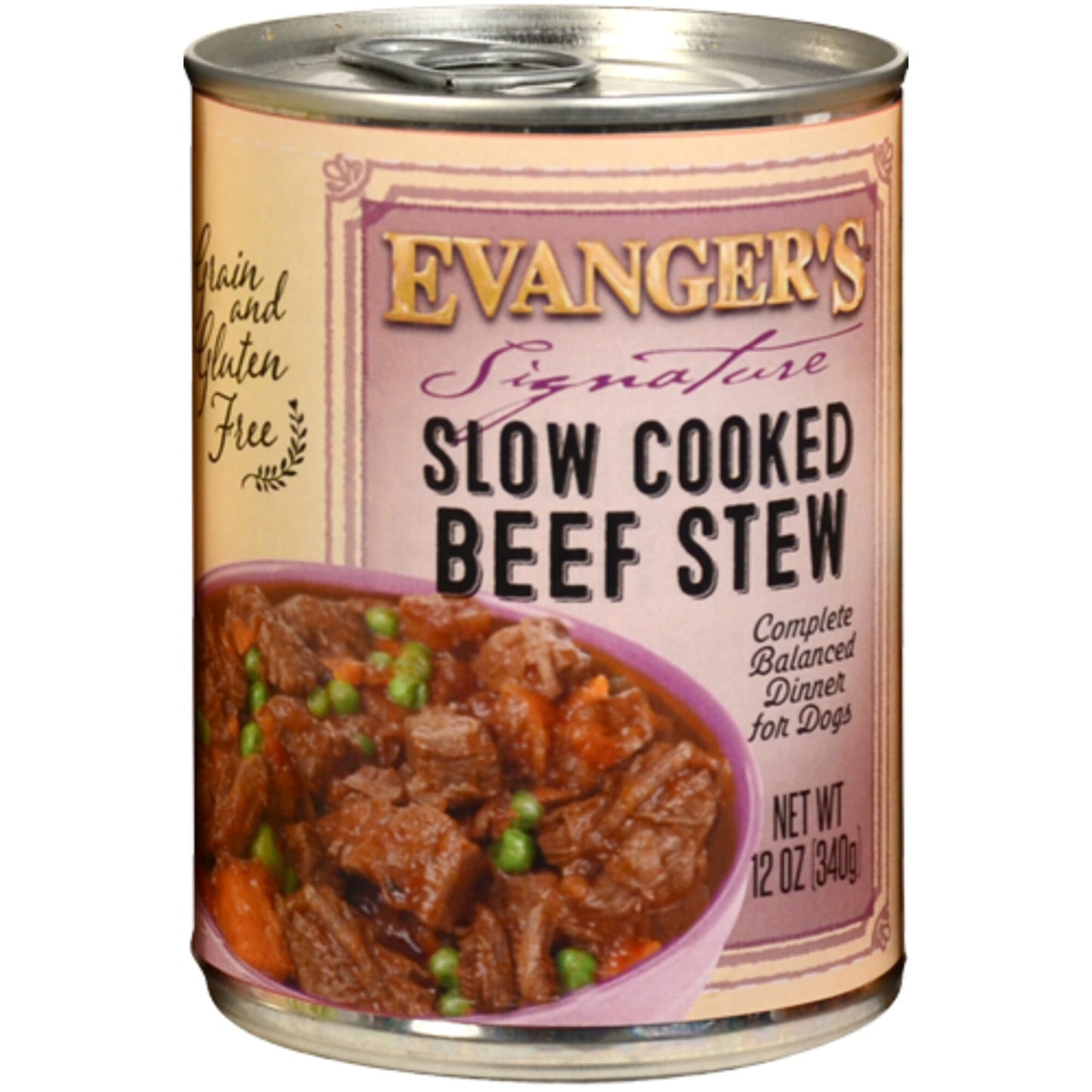 Evangers Super Premium Slow Cooked Grain Free Beef Stew Canned Dog Food