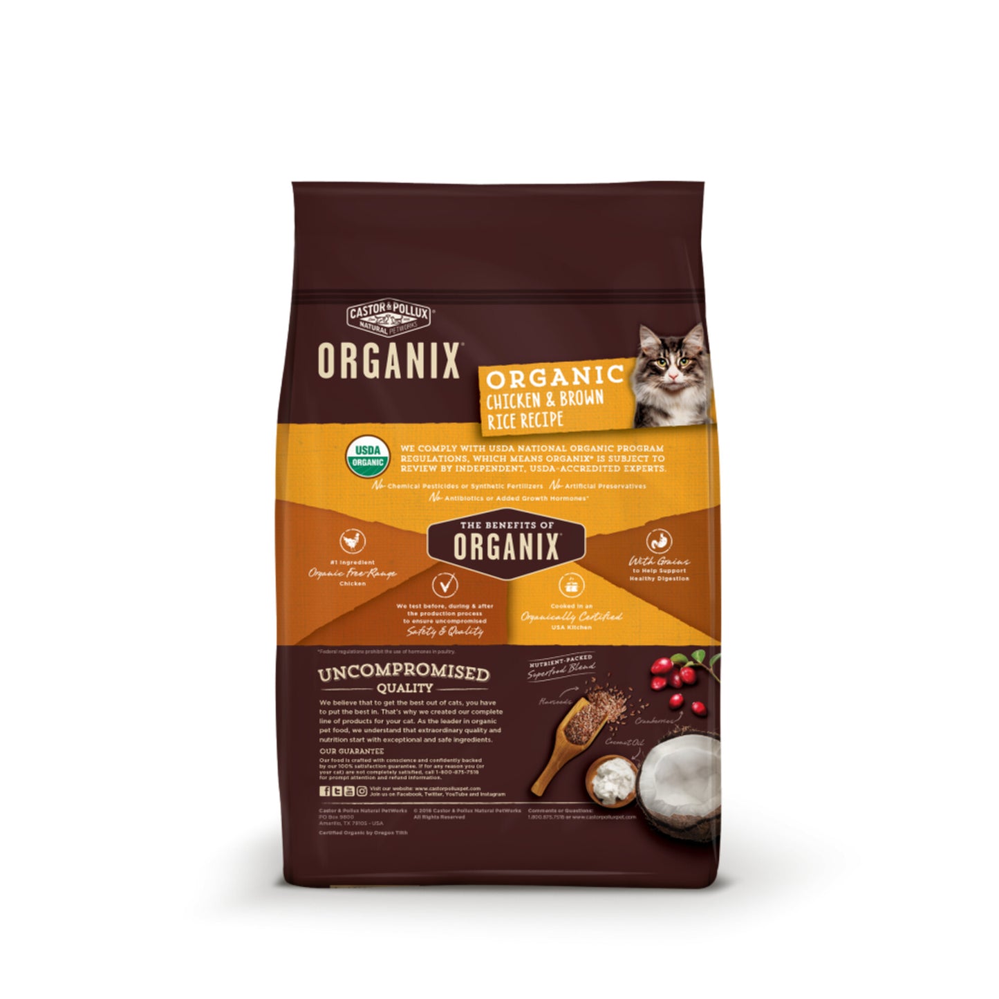 Castor and Pollux Organix Chicken and Brown Rice Dry Cat Food