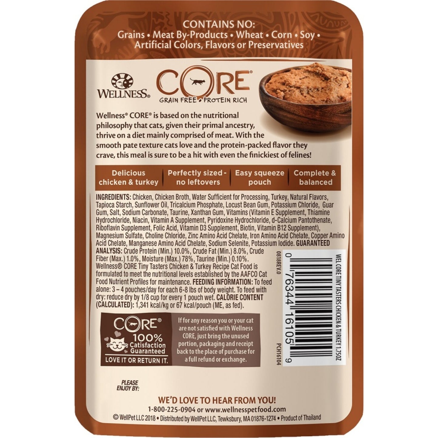 Wellness CORE Tiny Tasters Chicken & Turkey Pate Wet Cat Food