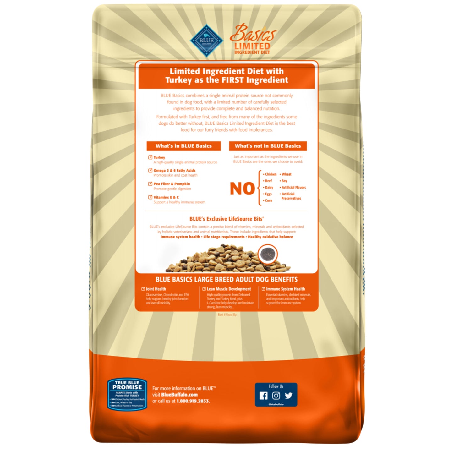 Blue Buffalo Basics Large Breed Adult Turkey & Potato Recipe Dry Dog Food