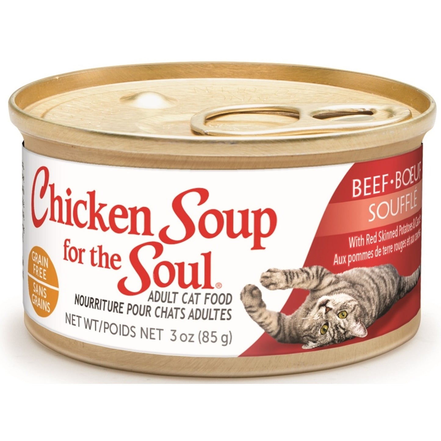 Chicken Soup For The Soul Grain Free Beef Souffle with Red Skinned Potatoes and Spinach Canned Cat Food
