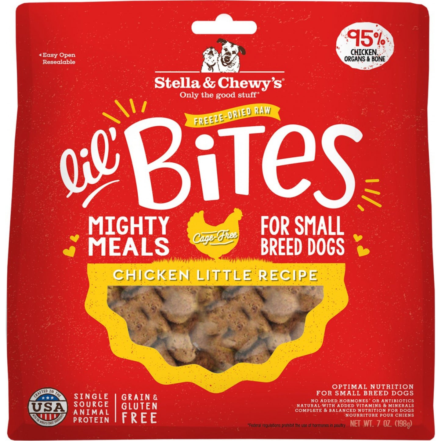 Stella & Chewy's Lil' Bites Chicken Little Recipe Freeze Dried Raw Small Breed Dog Food
