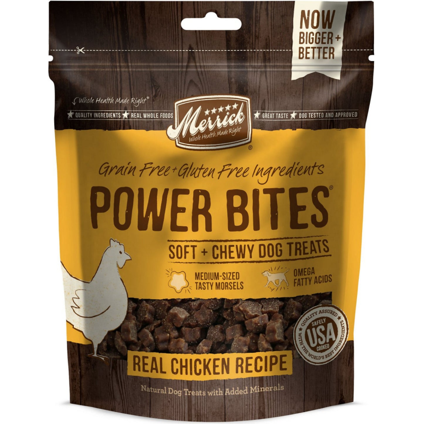 Merrick Power Bites Grain Free Chicken Recipe Dog Treats