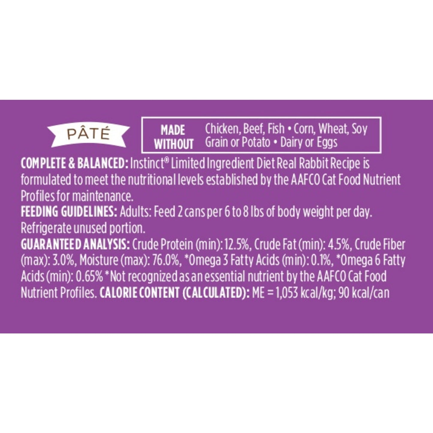 Instinct Grain Free LID Rabbit Canned Cat Food