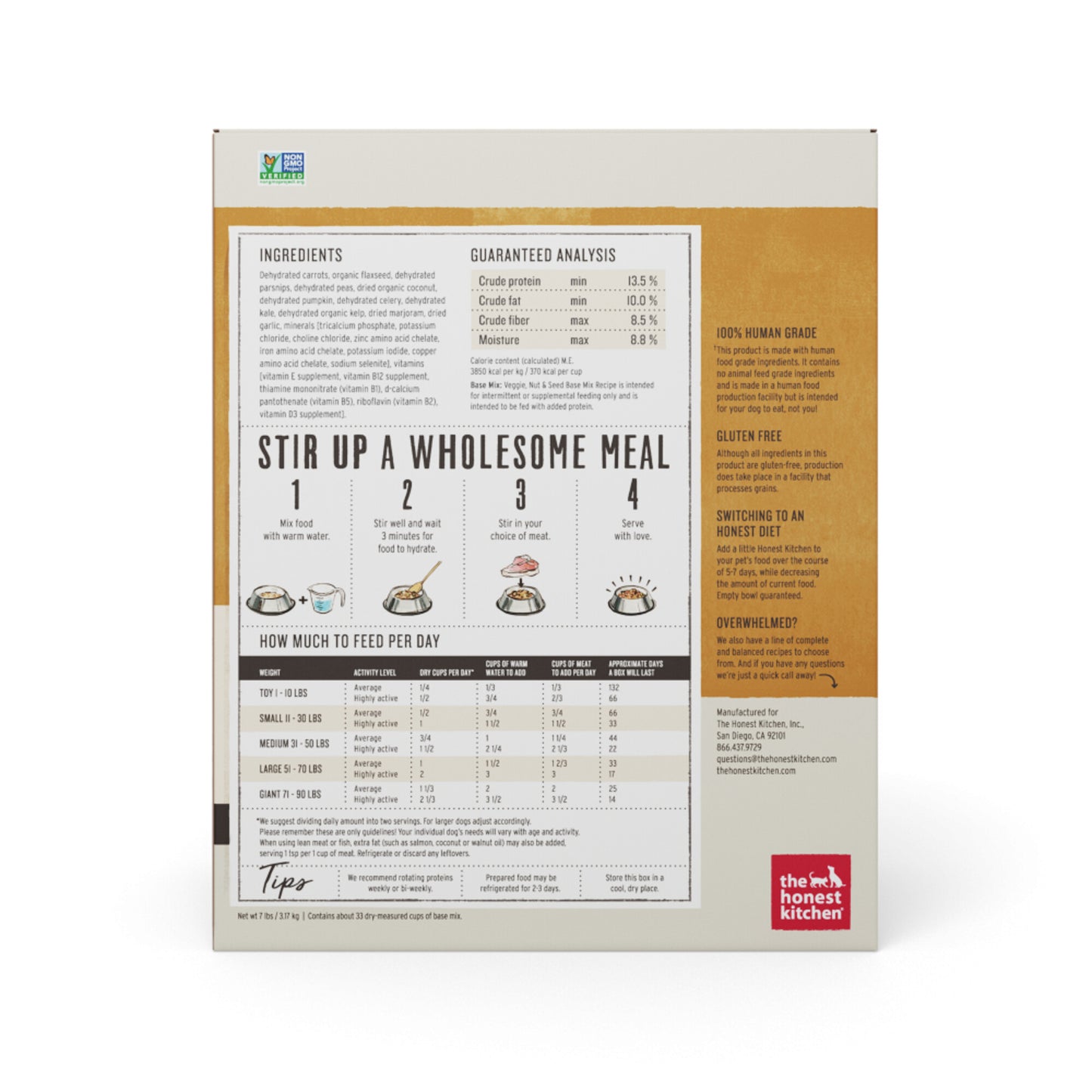 The Honest Kitchen Grain Free Veggie, Nut & Seed Recipe Dog Food Base Mix
