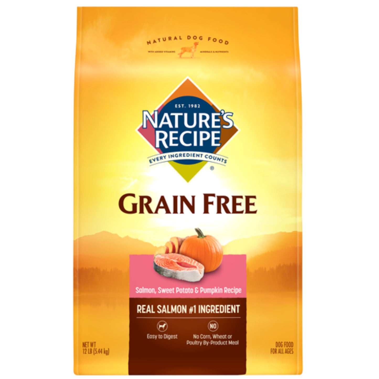 Nature's Recipe Grain-Free Salmon, Sweet Potato & Pumpkin Recipe Dry Dog Food