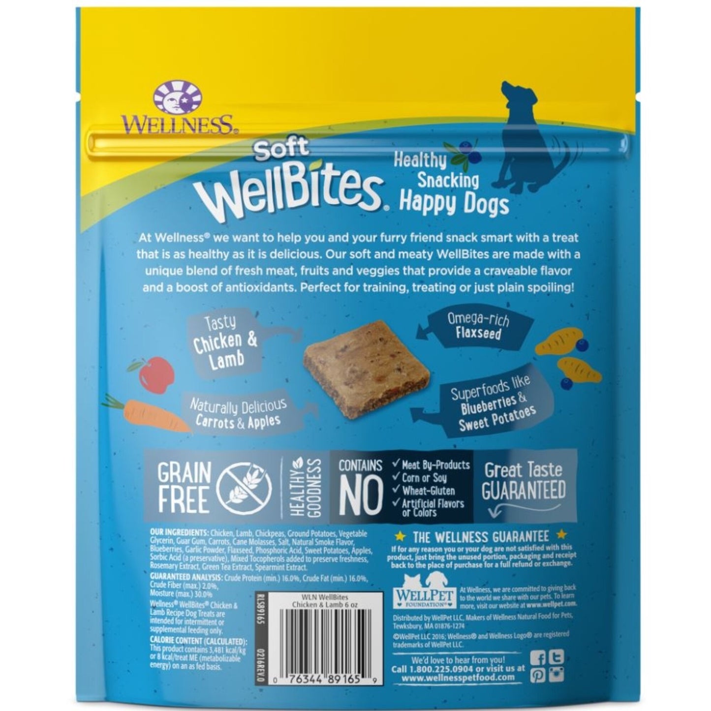Wellness Natural Grain Free Wellbites Chicken and Lamb Recipe Dog Treats