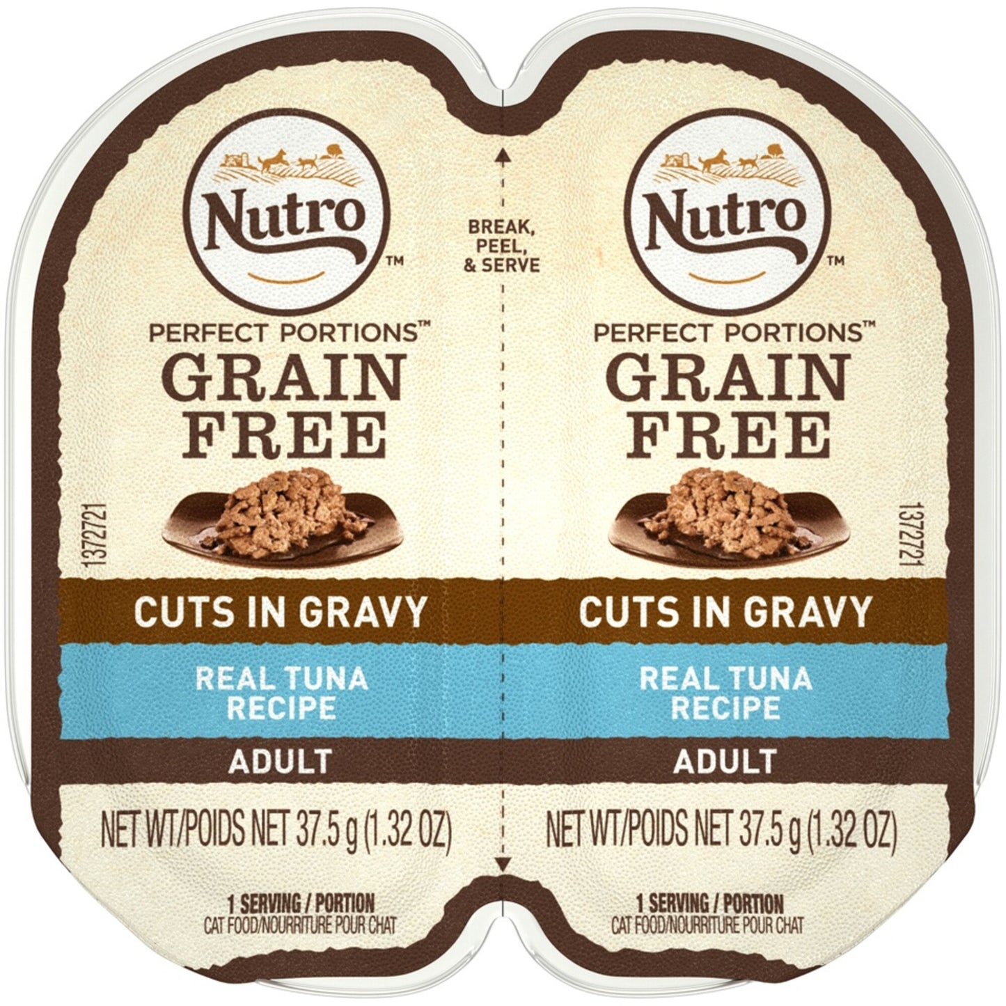 Nutro Perfect Portions Grain Free Cuts In Gravy Real Tuna Recipe Wet Cat Food Trays
