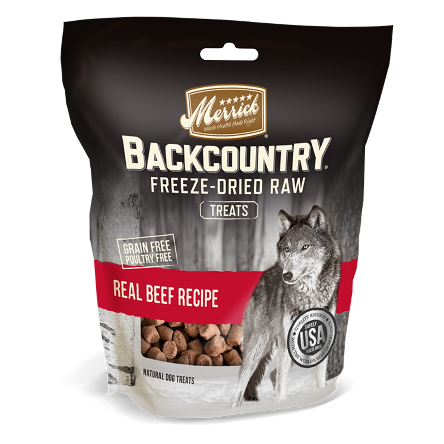 Merrick Backcountry Freeze Dried Grain Free Real Beef Recipe Dog Treats