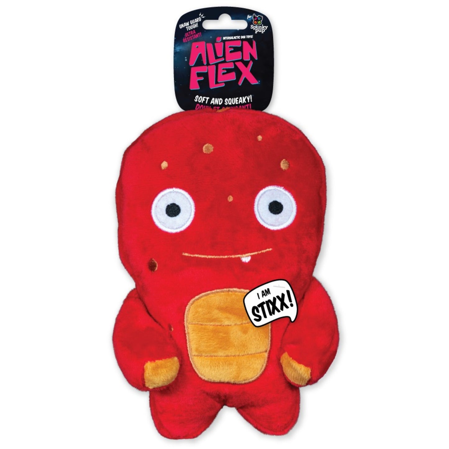Spunky Pup Alien Flex Stixx Plush Dog Toy