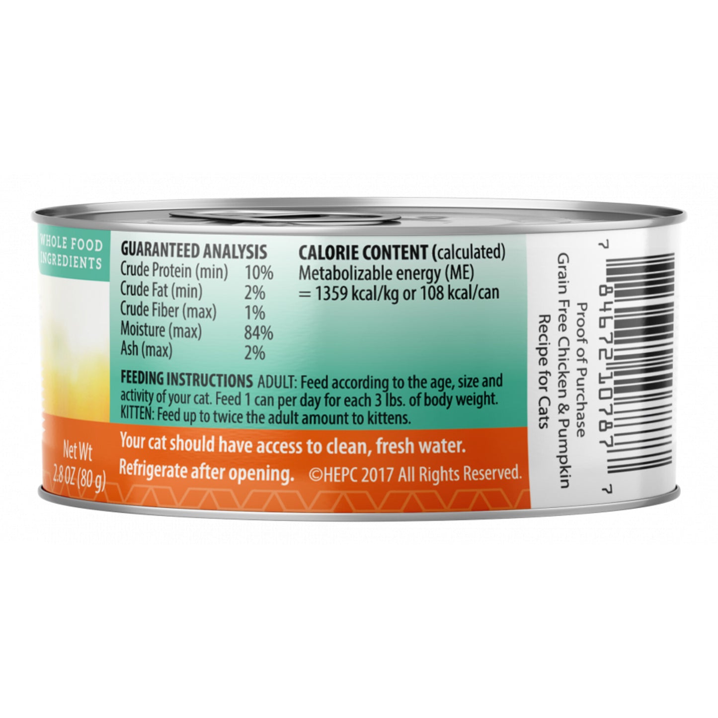 Health Extension Grain Free Chicken and Pumpkin Recipe Canned Cat Food