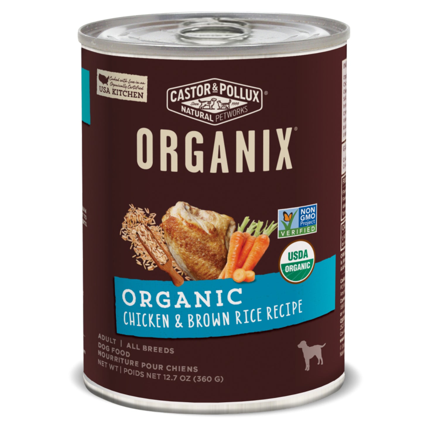 Castor and Pollux Organix Chicken and Brown Rice Formula Canned Dog Food