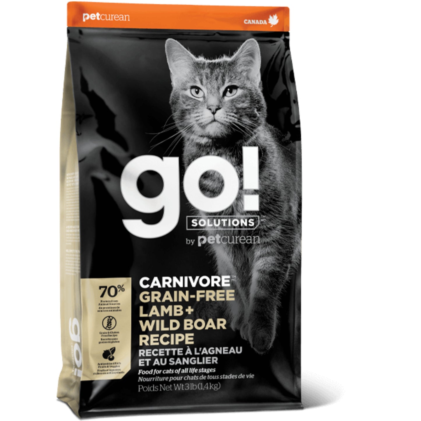 Petcurean GO! Solutions Carnivore Grain Free Lamb & Wild Boar Recipe Dry Cat Food