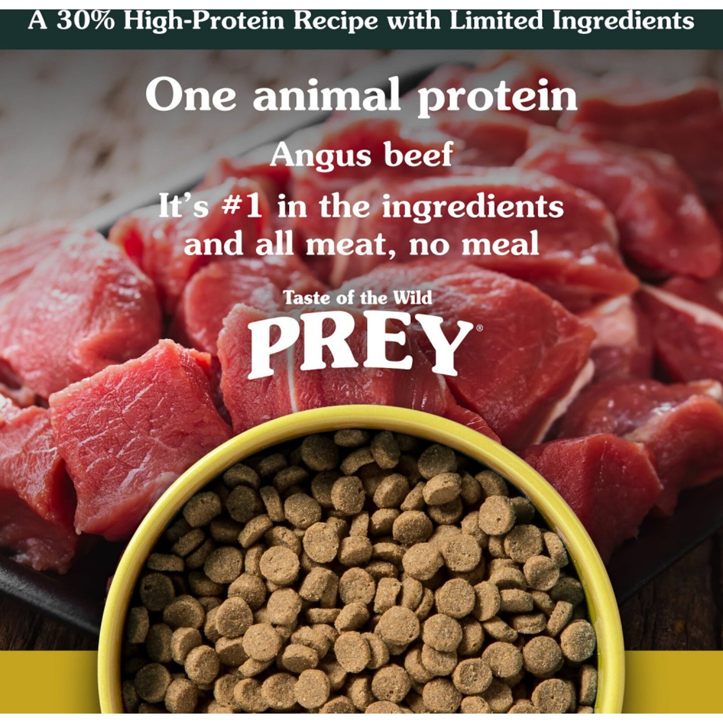 Taste Of The Wild Grain Free Prey Limited Ingredient Angus Beef Dry Cat Food