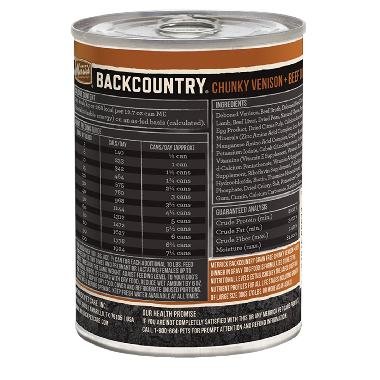Merrick Backcountry Grain Free Chunky Venison & Beef Canned Dog Food