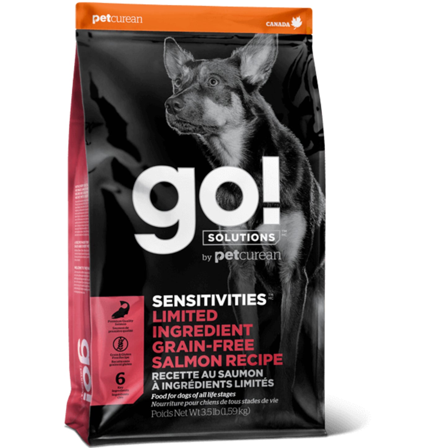 Petcurean GO! Solutions Sensitivities Limited Ingredient Salmon Recipe Dry Dog Food