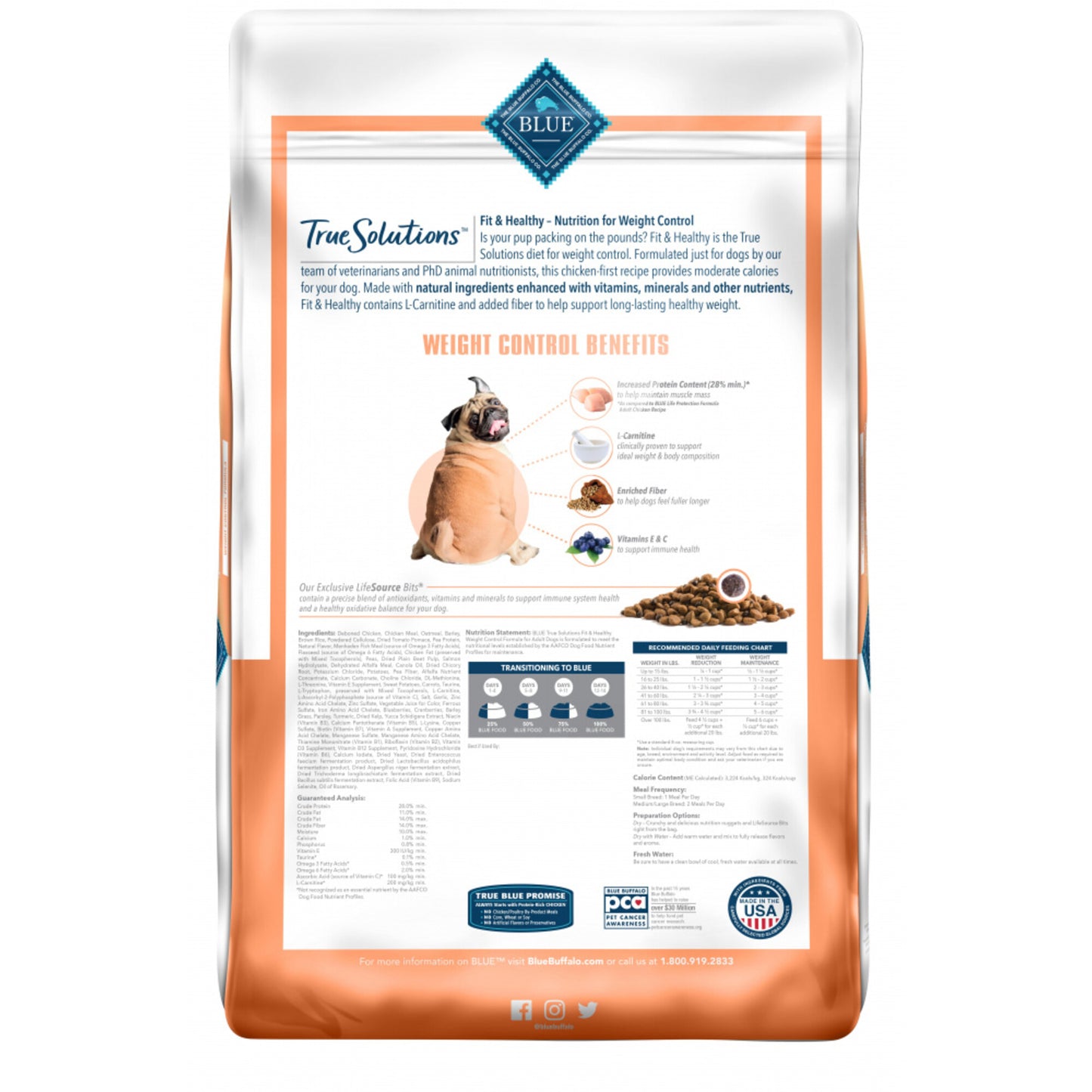 Blue Buffalo True Solutions Fit & Healthy Natural Weight Control Chicken Recipe Adult Dry Dog Food