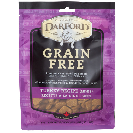 Darford Grain Free Turkey Recipe Minis Oven Baked Dog Treats