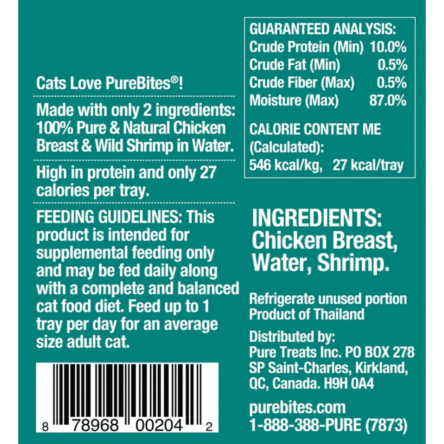 PureBites Mixers Chicken Breast & Wild Ocean Shrimp in Water Cat Food Topper Treat