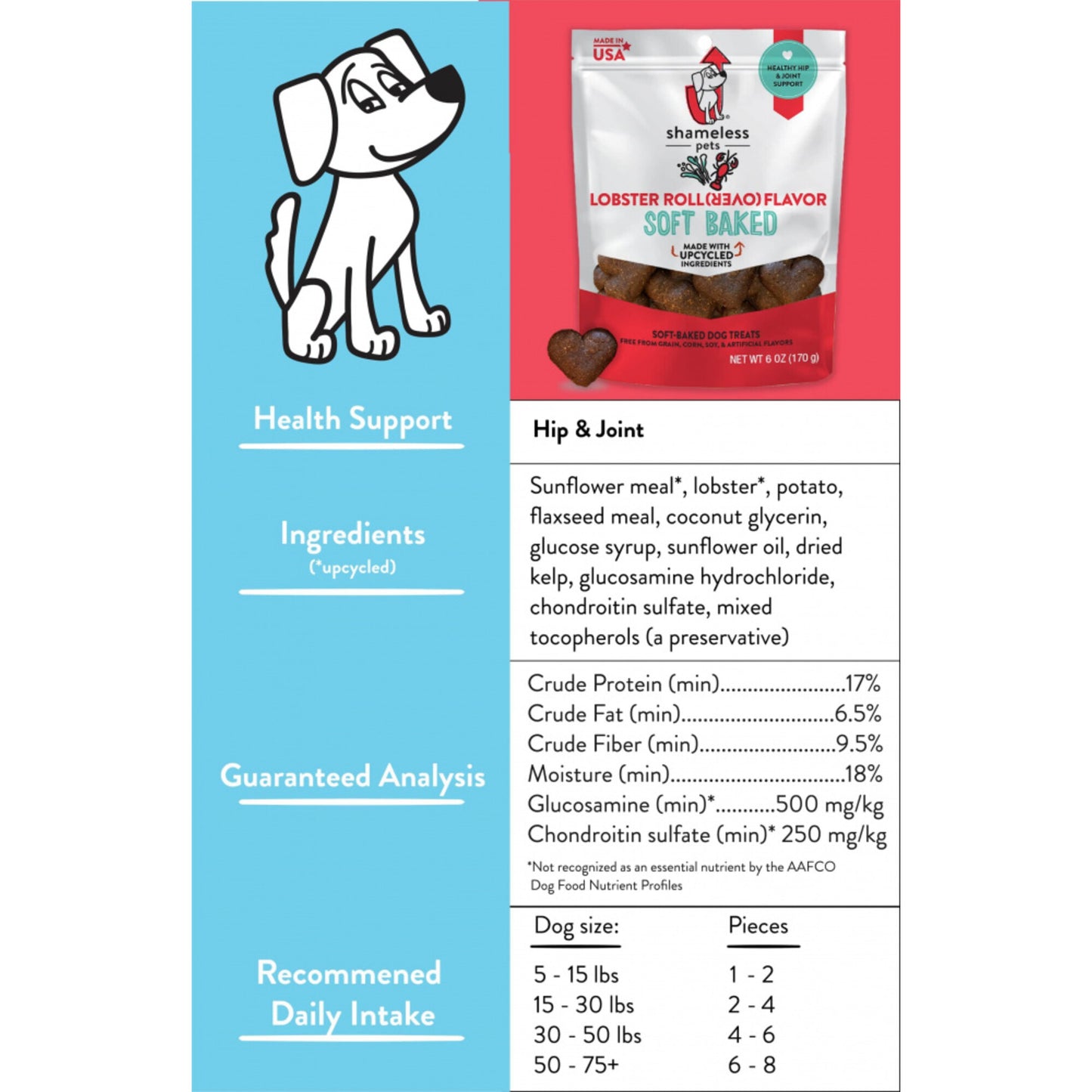 Shameless Pets Lobster Rollover Soft-Baked Dog Treats