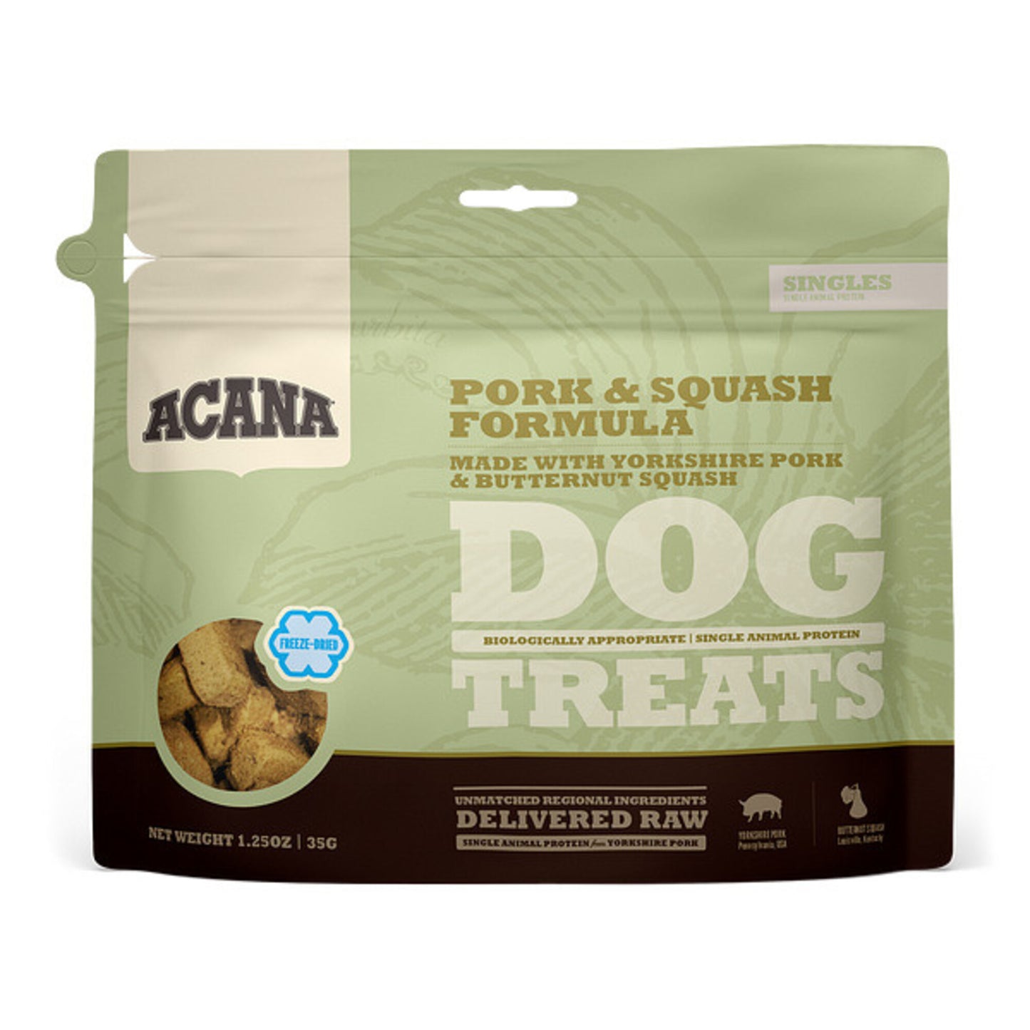 ACANA Singles Grain Free Limited Ingredient Diet Pork & Squash Formula Dog Treats