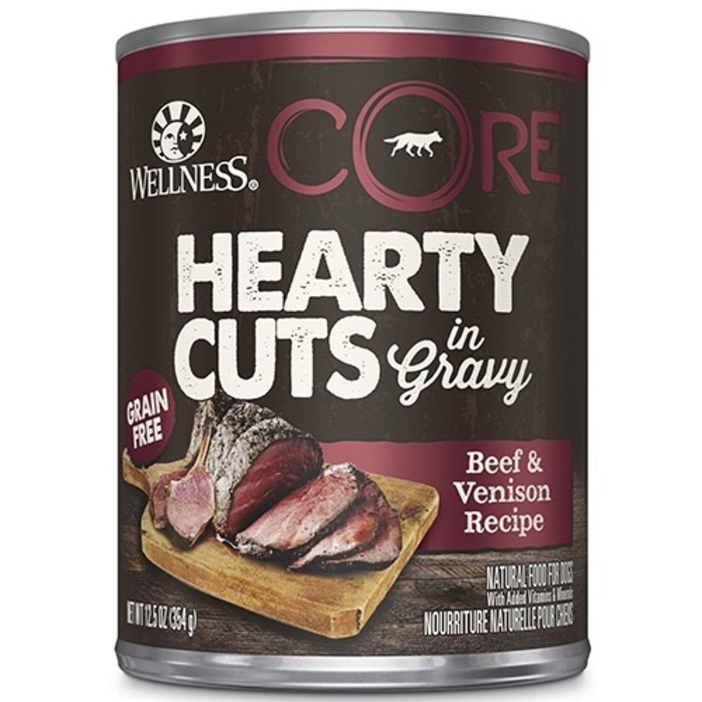 Wellness CORE Natural Grain Free Hearty Cuts Beef and Venison Canned Dog Food