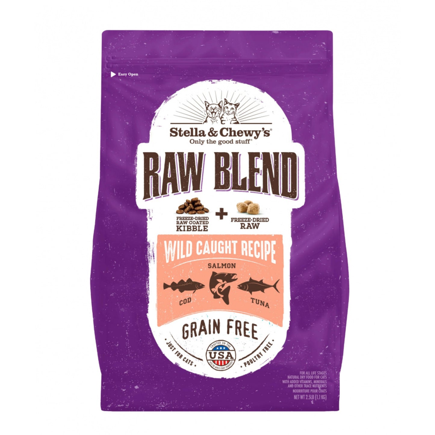 Stella & Chewy's Raw Blend Kibble Wild Caught Recipe Dry Cat Food