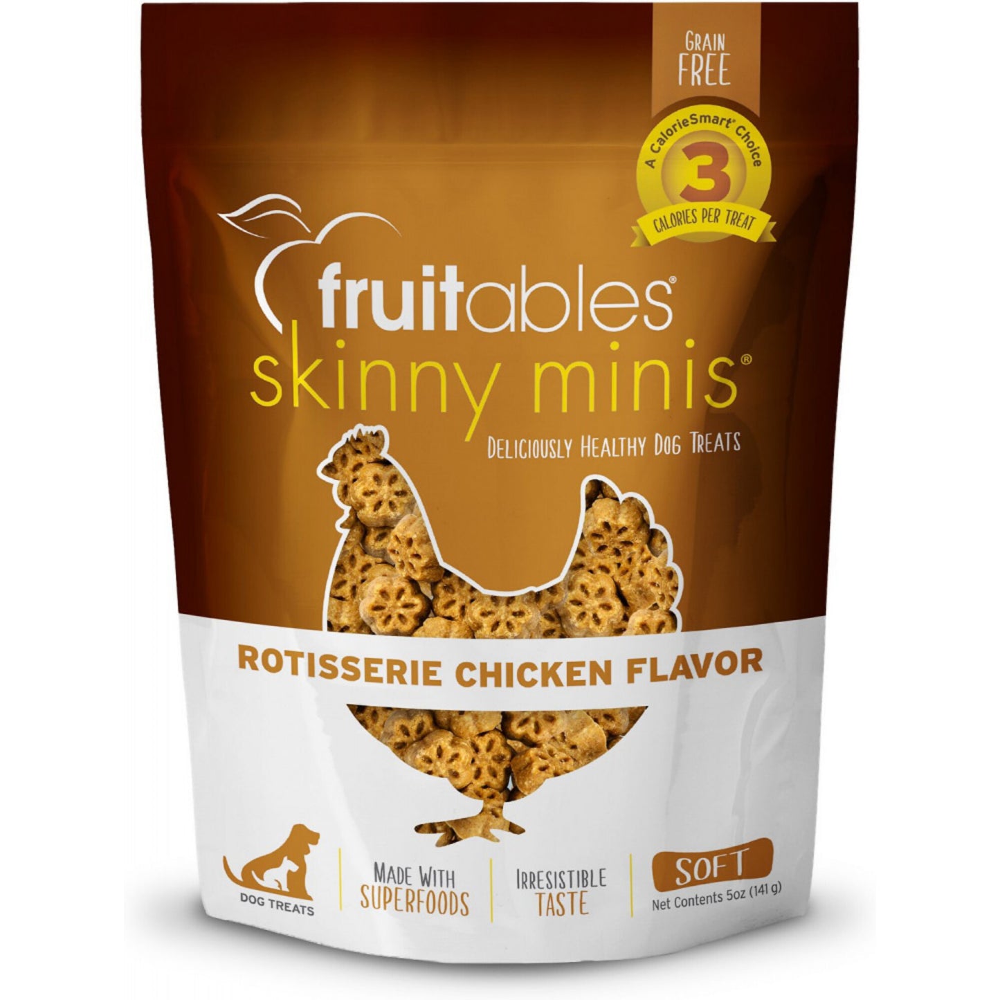Fruitables Skinny Minis Rotisserie Chicken Flavor Soft & Chewy Dog Treats