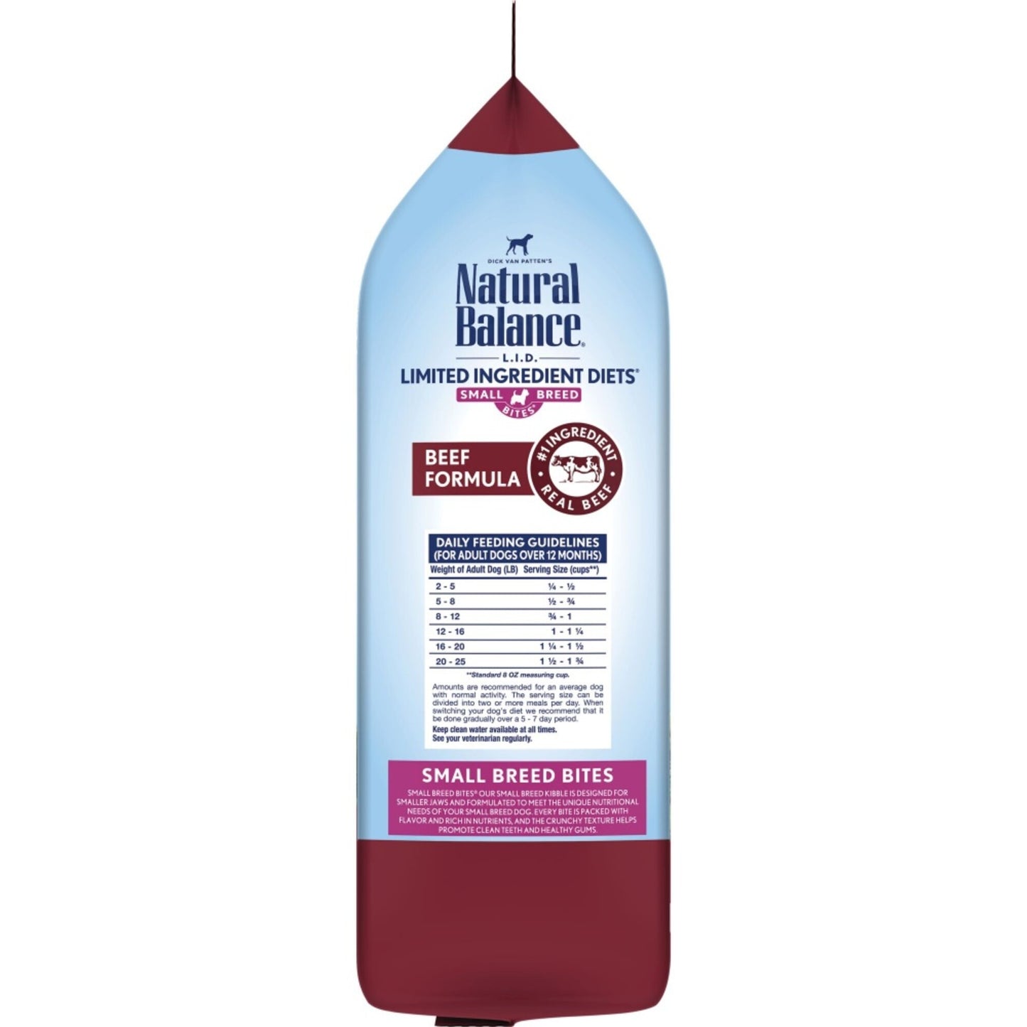 Natural Balance L.I.D. Limited Ingredient Diets Grain Free Beef Recipe, Small Breed Bites Dry Dog Food