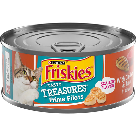 Friskies Tasty Treasures Gravy Chicken, Tuna & Scallop Wet Cat Food