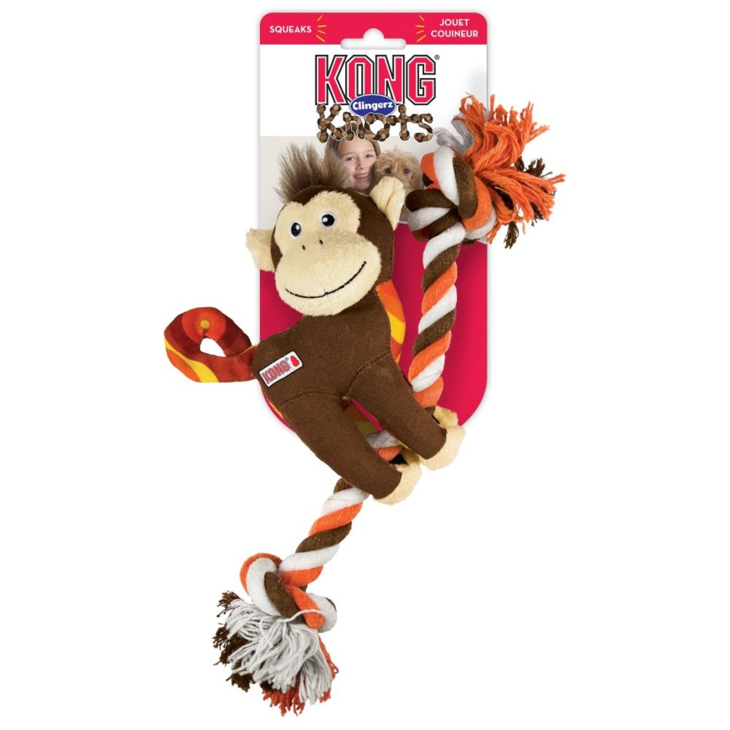 KONG Knots Clingerz Monkey Dog Toy