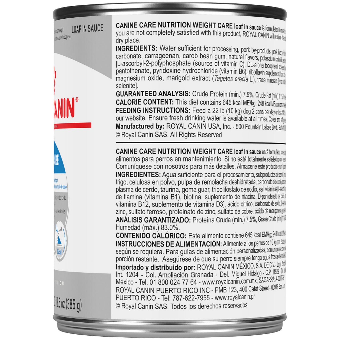 Royal Canin Canine Care Nutrition Weight Care Canned Dog Food