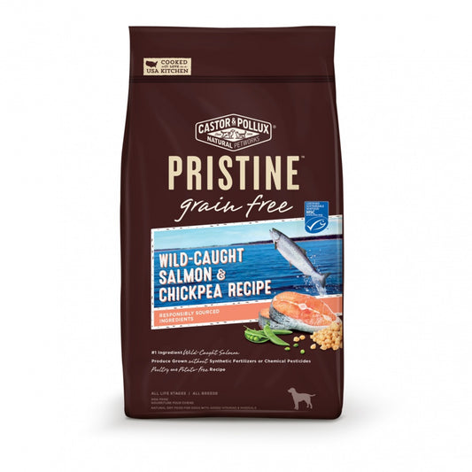 Castor and Pollux Pristine Grain Free Wild Caught Salmon and Chickpea Recipe Dry Dog Food