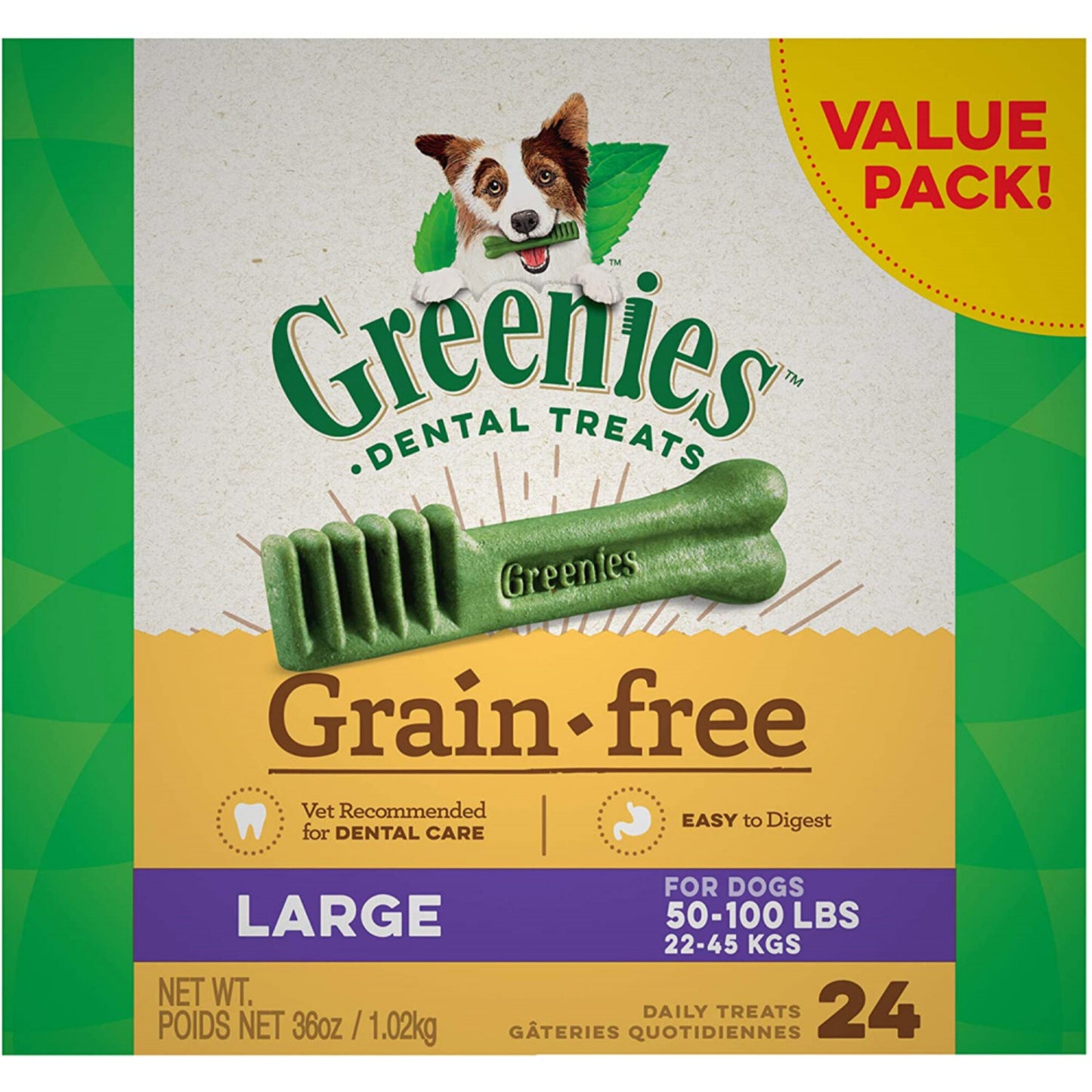 Greenies Large Grain Free Dental Dog Chews