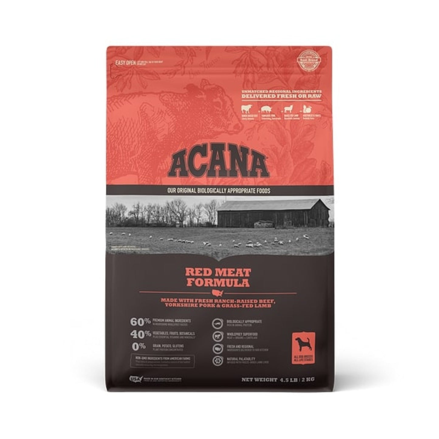 ACANA Red Meat Formula Grain Free Dry Dog Food
