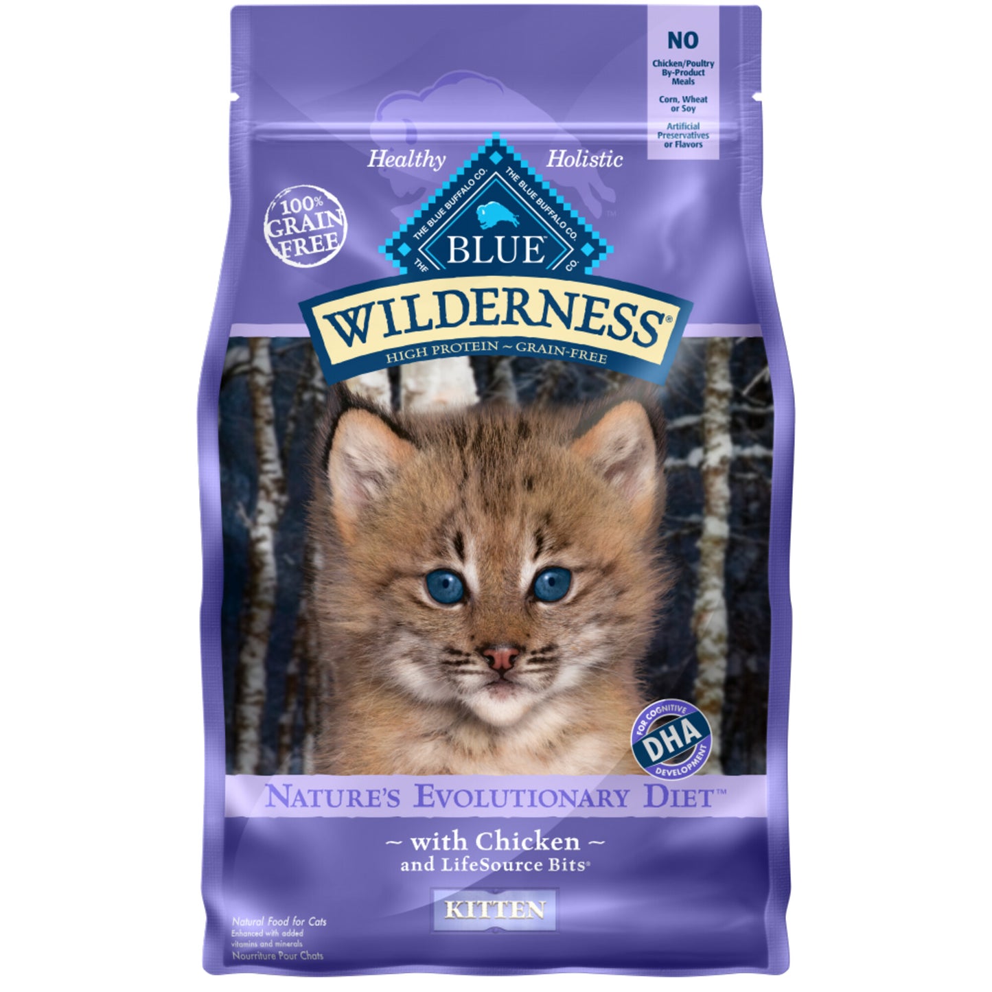 Blue Buffalo Wilderness Grain Free Chicken High Protein Recipe Dry Kitten Food