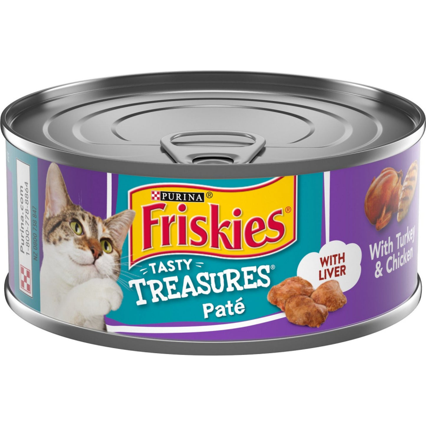 Friskies Tasty Treasures Pate Turkey & Chicken Dinner Canned Cat Food