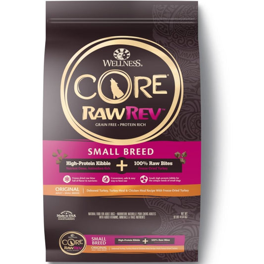 Wellness CORE RawRev Natural Small Breed Grain Free Original Turkey & Chicken with Freeze Dried Turkey Dry Dog Food