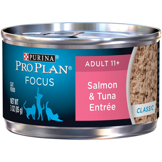 Purina Pro Plan Focus Senior Cat 11+ Salmon & Tuna Entree Canned Cat Food