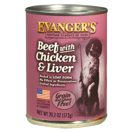 Evangers Classic Beef with Chicken And Liver Canned Dog Food