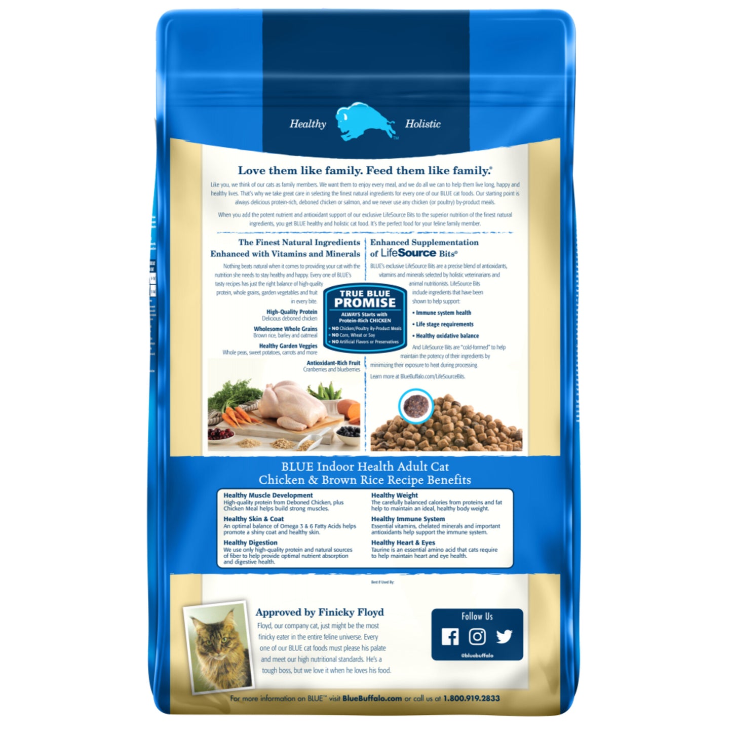 Blue Buffalo Indoor Health Natural Chicken & Brown Rice Adult Dry Cat Food