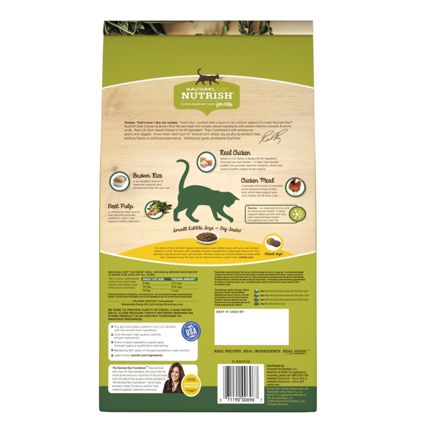 Rachael Ray Nutrish Natural Chicken & Brown Rice Recipe Dry Cat Food