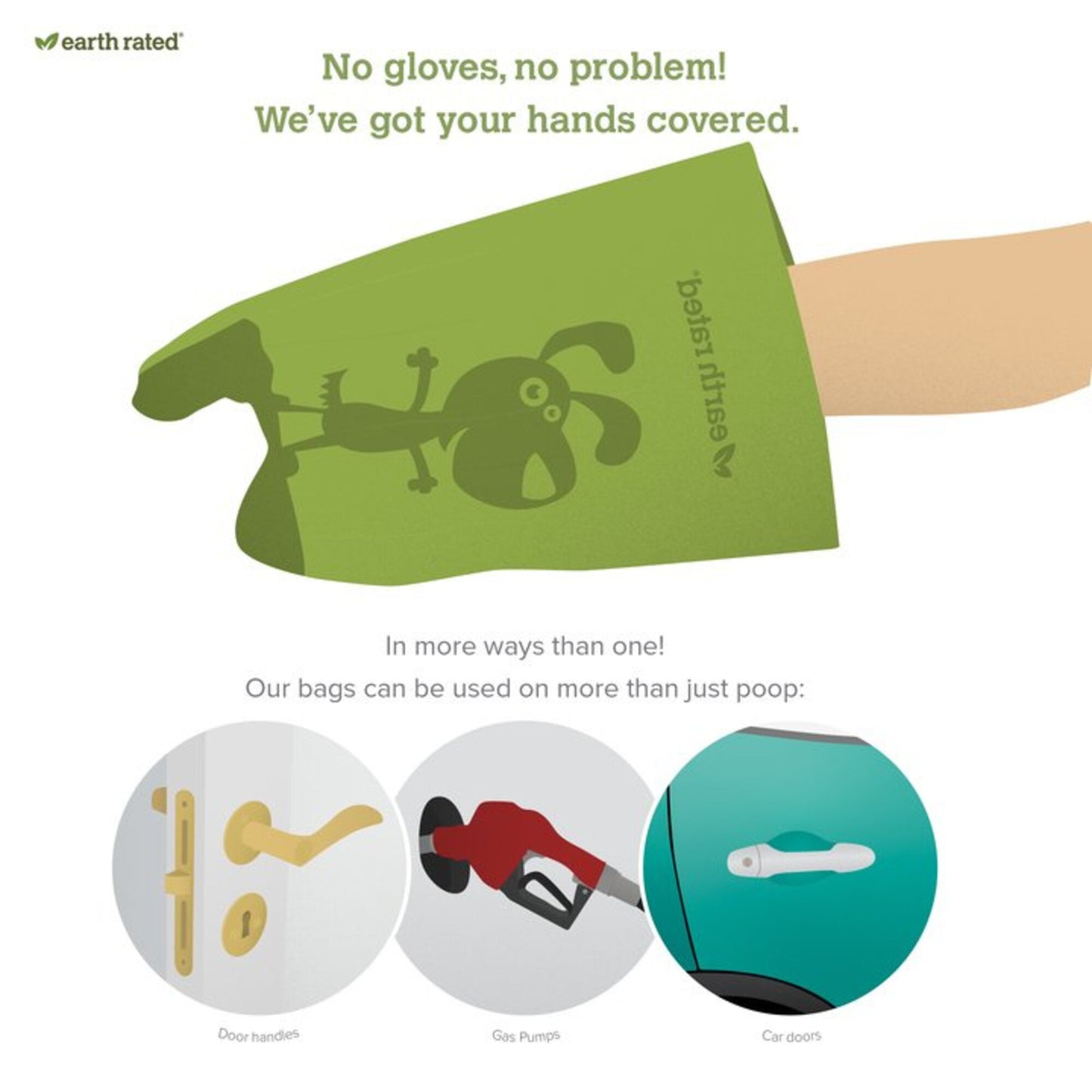 Earth Rated Leash Dispenser with Unscented Waste Bags