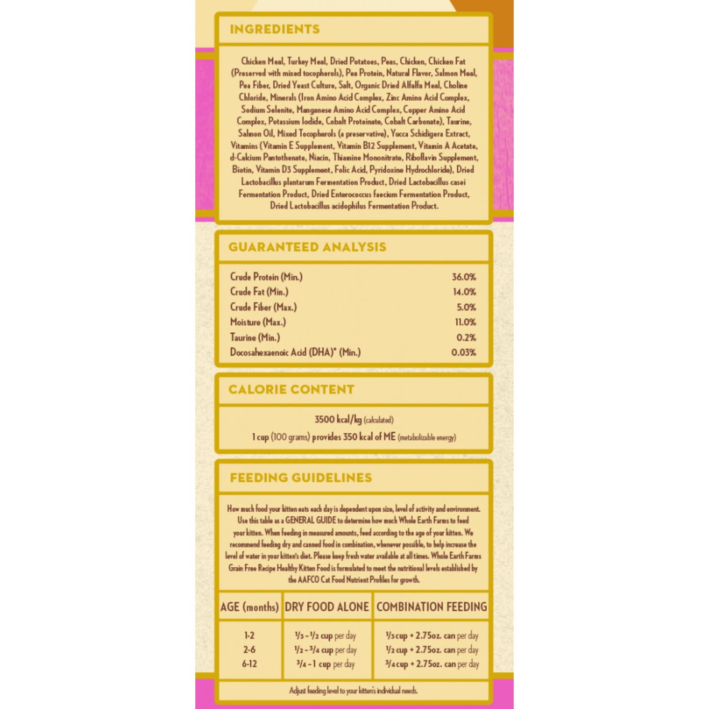 Whole Earth Farms Grain Free Kitten Recipe Dry Cat Food